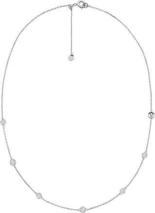 Michael Kors Luxe Zirkonia Ketting in Zilver - Dames - Kettingen - Grijs - ONE Size - Accessoires