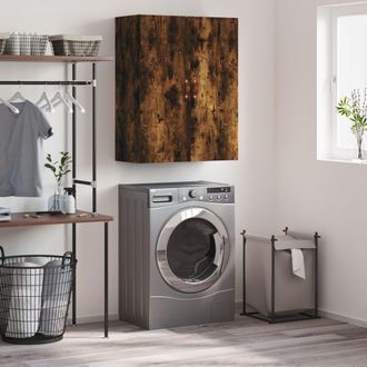vidaXL Armario De Pared Roble Ahumado 69,5x34x90 Cm Vidaxl