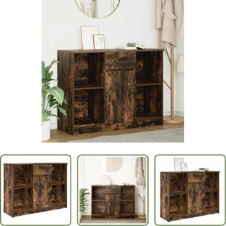 vidaXL Credenza in legno tecnico - Credenza con Cassetto Rovere Fumo 101x35x76 cm in Truciolato