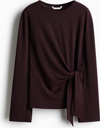 H&M Shirt mit Bindedetail - Red