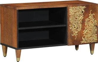 vidaXL Gabinete De Tv Marr&oacute;n 80 X 31.5 X 46 Cm Madera Maciza De Mango Vidaxl