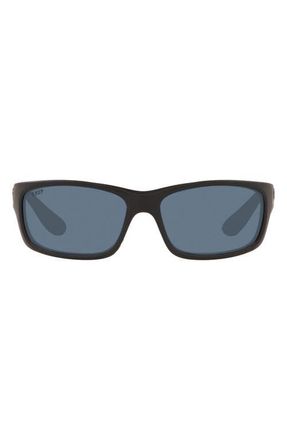 Costa 62mm Polarized Wraparound Sunglasses in Black at Nordstrom