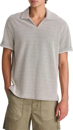 Madewell Skipper Johnny Collar Polo in Stripe Toasted Cashew at Nordstrom, Size Xx-Large