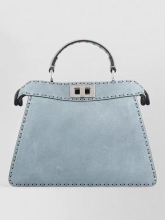 Fendi peekaboo small leather tote bag