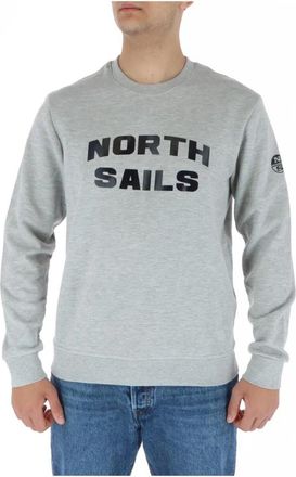 North Sails Crew Neck Sweatshirt - Heren - Sweatshirts - Grijs - M - Katoen - Hoodies & sweatvesten