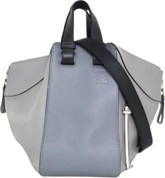 Loewe Pre-owned Handbag- Shoulder Bag - Dames - Vintage Handtas - Grijs - ONE Size - Leer - Vintage