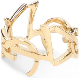 Saint Laurent Rings, female, Yellow, Size: 46 MM Cassandre Ring