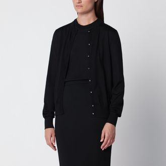 Dolce & Gabbana Cardigan nero in cashmere e seta