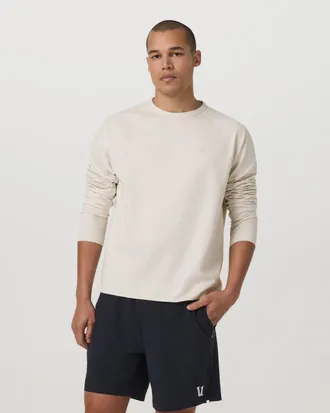 Vuori Clothing Coronado Crew Neck Shirt | Ivory Heather | Medium