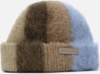 Ami Striped Beanie Blue - Brown - Size: OS