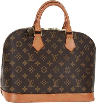 Louis Vuitton Alma Handbag Monogram Canvas Brown Canvas Handbag (Pre-Owned)