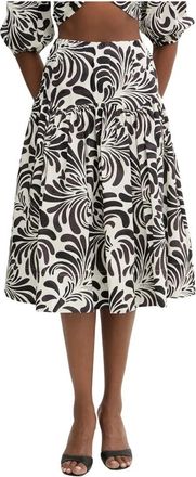 Twinset Set van Top en Midirok - Dames - Midirokken - Grijs - XS - Katoen - Rokken