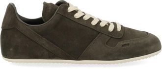 Rick Owens Dark Grey Solid Minimal Sneakers