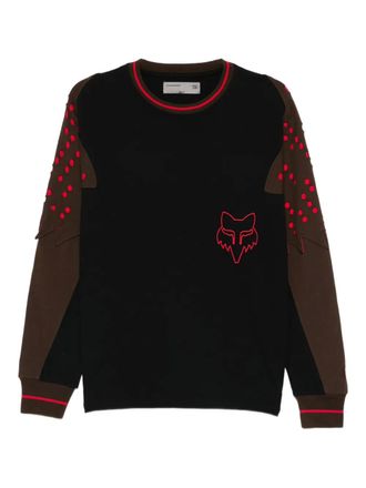 Kiko Kostadinov perforated long-sleeve sweatshirt - men - Cotton - M - Black