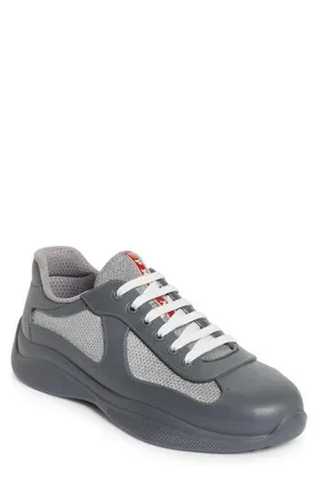 Prada Americas Cup Low Top Sneaker in Acciaio at Nordstrom, Size 12Us