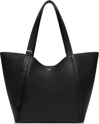 Max Mara Archetipo shopper met logo - Zwart
