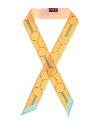 Gucci Printed Ribbon Silk Scarf