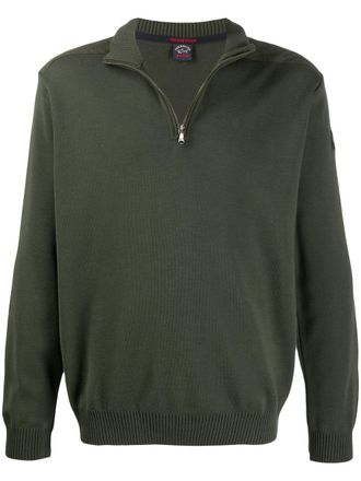 Paul & Shark Maglione con mezza zip - Verde
