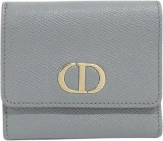 Dior Pre-owned Wallets, female, Gray, Size: ONE SIZE Pre-owned Leather Wallet