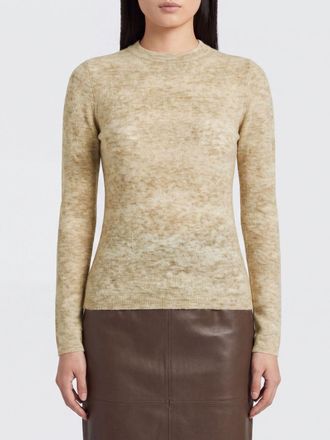 Brunello Cucinelli Maglia girocollo slim fit in misto seta e lana traforata