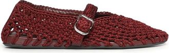 Alaia Ballet Flats in Satin Cord - female - Ala&iuml;a - Ballerina Shoes - Red - 6 UK - Shoes