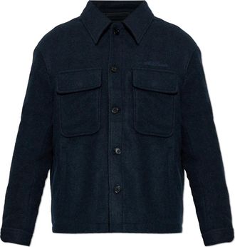 AllSaints Cayson Jacket - Heren - Zomerjassen - Blauw - XL - Katoen - Jassen