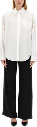 Moschino White Oversized Embellished Shirt