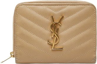 Saint Laurent Beige Leather Wallet (Bi-Fold) (Pre-Owned)