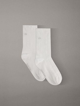 Calvin Klein 2 Pack Soft Cotton Rolltop Crew Socks