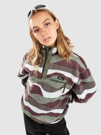 Blue Tomato Wavy Polar Teddy Half-Zip Fleece Pullover gr&uuml;n