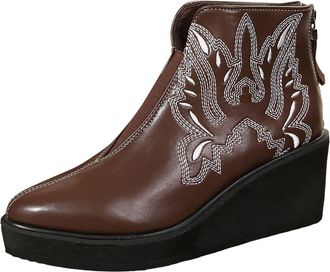 Generic Winter Womens Autumn Winter Fashion High Heeled Ankle Boots with Thick Sole and Zipper Design for Deep Shoes Comfort (Brown, 5. 5)