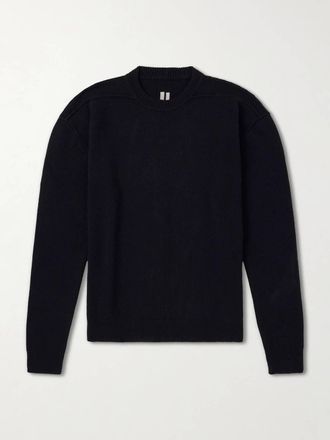 Rick Owens Mens Maglia Biker Round Top In Black