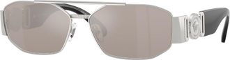 Versace VE2287 1000AP Mens Sunglasses Silver Size 58
