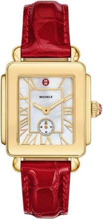 Michele Deco Mid Sport Quartz Mother of Pearl Dial Ladies Watch MWW06H000005
