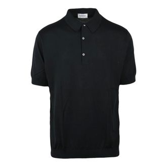 John Smedley Polo Shirts, male, Black, Size: 2XL Polo in Malia