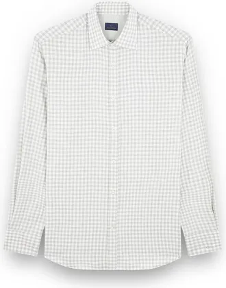 Paul & Shark Cotton flannel shirt, Man, Checks Off White Grey, Size: 040