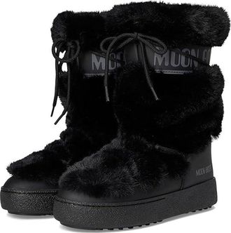 Moon Boot Ltrack Faux Fur High Wp Womens Cold Weather Boots Black : EU 35 (US Womens 4.5) B - Medium, Synthetic