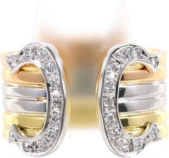 C&A Pink Gold Platinum Yellow Gold Yellow Gold (18K) Pink Gold (18K) Platinum 900 Band Ring (Pre-Owned)