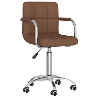 Les Tendances Silla De Comedor Giratoria Tela Marr&oacute;n Vidaxl