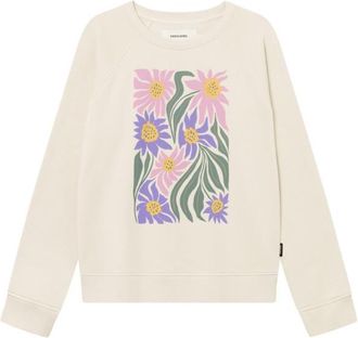 Dedicated Sweatshirt Ystad Daisy Block Pullover für Damen | weiß