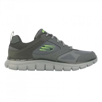 Skechers Heren Track Syntac Leather Trainers (Houtskool)