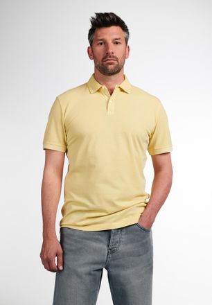 Eterna Poloshirt ETERNA MODERN FIT, Herren, Gr. M, gelb, Piqu&eacute;, 100% Baumwolle, tailliert, Shirts Poloshirt