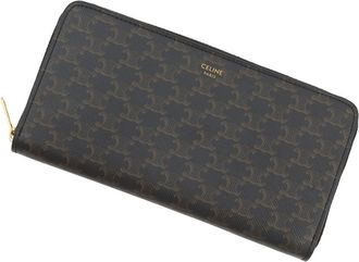 Celine Black Pvc Long Wallet (Bi-Fold) (Pre-Owned)