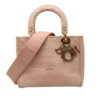 Dior Pre-owned Lady D-Lite Handtas - Dames - Pre-owned - Roze - Maat: ONE Size Leer