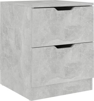 vidaXL Vidaxl - Mesita De Noche Madera De Ingenier&iacute;a Gris Hormig&oacute;n 40x40x50 Cm