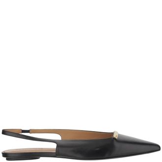Tod's Tods, Ballerinas, female, Black, Size: 7 1/2 US Leather Slingback Ballerina