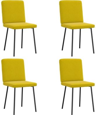 vidaXL Vidaxl - Sillas De Comedor 4 Unidades Terciopelo Amarillo