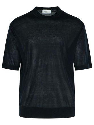 Laneus Black Lyocell Sweater