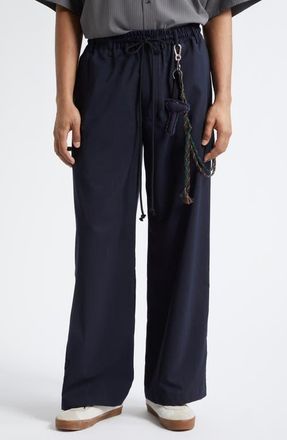 Song for the Mute Relaxed Wool Blend Lounge Pants in Navy at Nordstrom, Size 30 Us