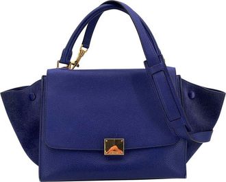 Celine Celine Blue Leather Handbag Trapeze (Authentic Pre-Loved)